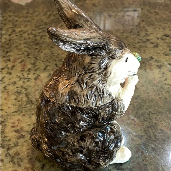 1980’s Japan Made Vintage Bunny Shaped Lidded Dish With Spoon - Picture 3 of 8